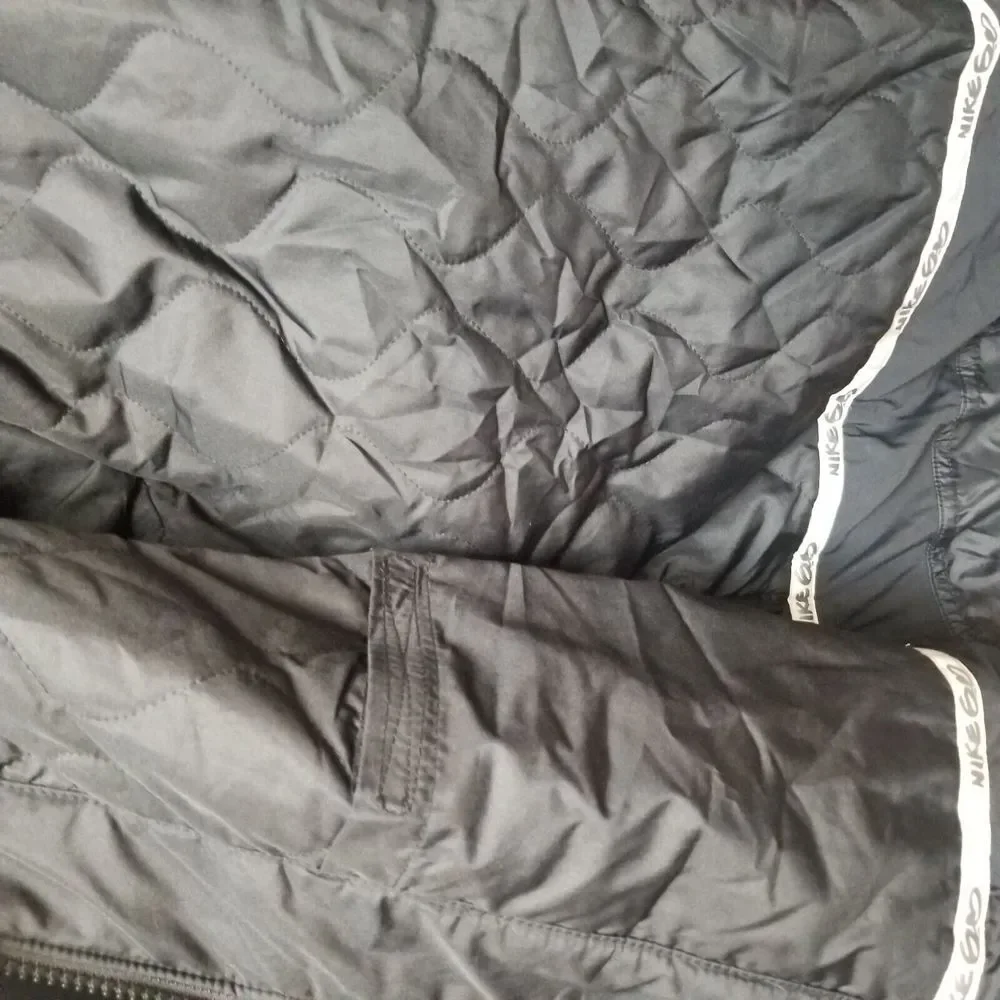 Nike SB Hooded Jacket Black Checkered Padded Skateboarding Coat‎ Small